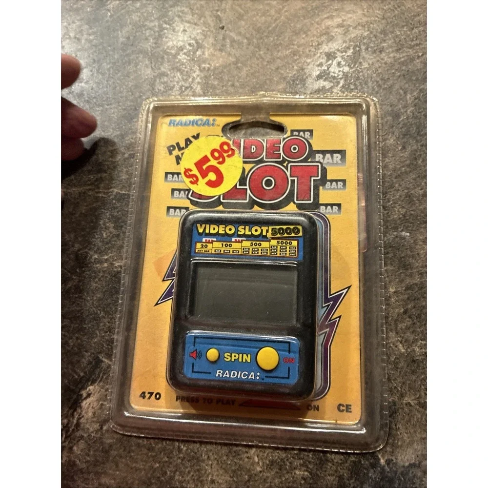 Vintage Radica Video Slot 5000 Model 470 Handheld Electronic Game 90s New Sealed